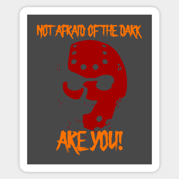 Afraid of The Dark Sticker by FurryBallBunny